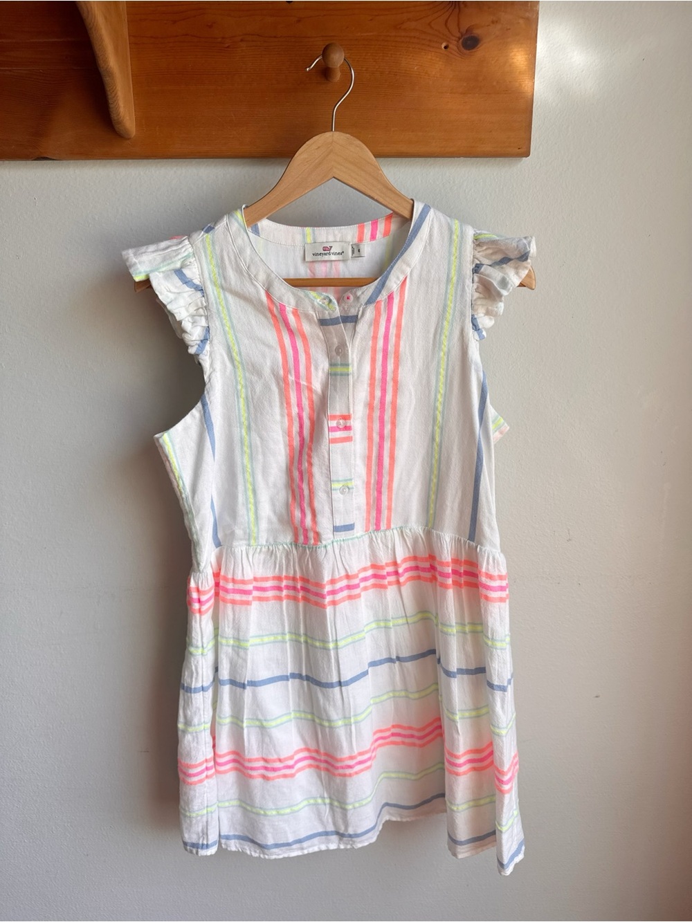 Vineyard Vines neon striped dress